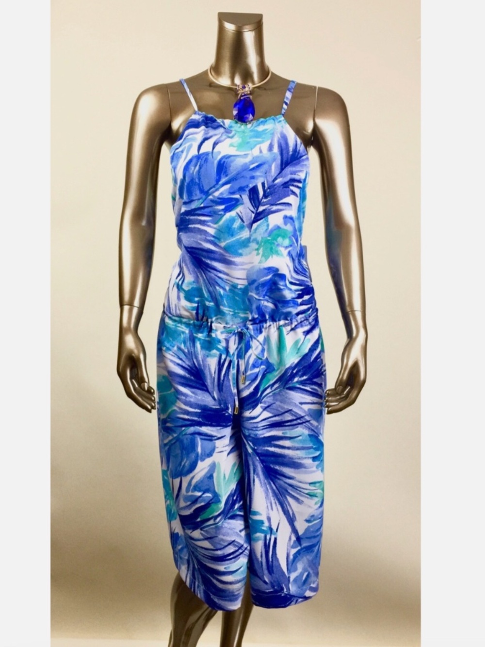*NWT CLOSING-SALE RALPH LAUREN $165 LEAFVES SUMMER TIE-NECK JUMPSUIT SIZE 10